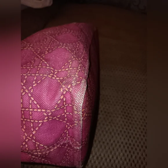 Christian Dior Lady Rare Pink Canvas And Leather Bag - Picture 4 of 8